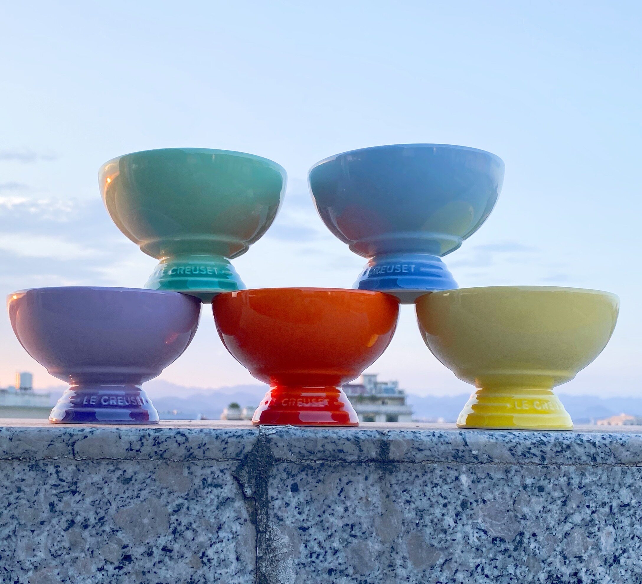 Macaron Color Ceramic Gradient Ice Cream Bowl Tall Bowl Dessert Bowl Small Bowl Snack Bowl