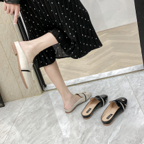 2020 Spring New Lazy Bauhead Half-dragged Shoes Wear Flat Flat and Without Backs Woman Shoes 40 1 43