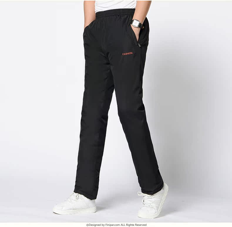 Quần thể thao nam rộng kích cỡ lớn cộng với quần ấm và béo quần jogger nam