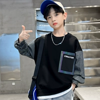 Детская весенняя летняя одежда, осенняя демисезонная флисовая приятная телу толстовка для мальчиков, подходит для подростков