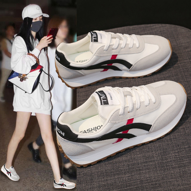 Hong Kong 2026 New Model Yang Mi Casual Shoes for Women, Mesh Thick-Soled German Training Shoes, Small Size, Soft Sole, Lightweight Sports Running Shoes