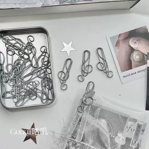 Высококачественная серебряная скрепка для банкнот, креативная упаковка, высококачественная декоративная фиксированная закладка для блоггера в том же стиле