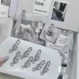 Высококачественная серебряная скрепка для банкнот, креативная упаковка, высококачественная декоративная фиксированная закладка для блоггера в том же стиле