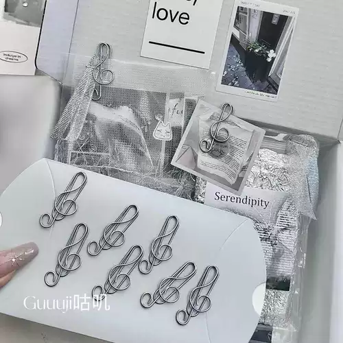 Высококачественная серебряная скрепка для банкнот, креативная упаковка, высококачественная декоративная фиксированная закладка для блоггера в том же стиле
