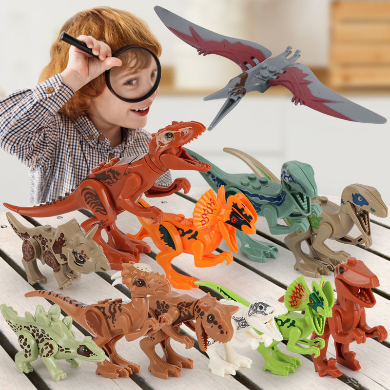 Children's dinosaur toy egg suit barking dragon emulation Animal Jurassic World assembled triangular dragon chic anecdoche boy