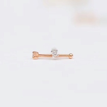 Diamond noose gold 18k platinum rose gold 1 point 2 point 3 point ear bone nail four claw six claw bubble Au750