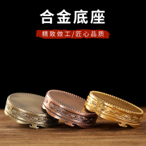 Full Metal Carved Flower Base Antique Home Pan Incense Stove Buddha Statue Base Lotus table vase Kettle Hyun Guan Retro Swing Piece