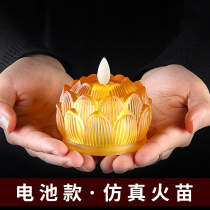 Seven colorful glazed lanterns for the Buddhas home Buddha Former dedicated to the battery LED wax candle holder Lotus for the Guanyin chaine Changming lamp