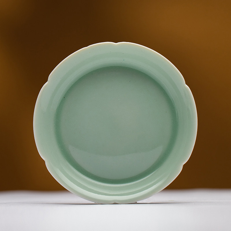 Dragon St. Huayuan Jingdezhen Valley Rain Mountain Room Handcrafted imitation Ming and green glaze anemone cup Toguet bowl Tootto High temperature porcelain-Taobao