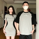 Tide, летняя парная одежда для влюбленных, футболка с коротким рукавом, небольшое дизайнерское платье, юбка, в американском стиле, тренд сезона