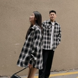 Мужская осенняя куртка, рубашка для отдыха, парная одежда для влюбленных, в стиле Шанель, оверсайз