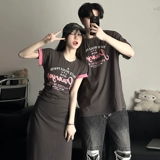 Tide, летняя парная одежда для влюбленных, дизайнерская футболка с коротким рукавом, длинная юбка, в американском стиле, тренд сезона