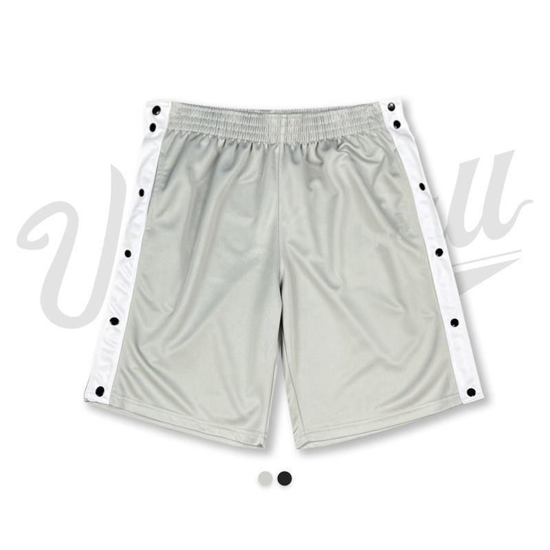 Summer 2023 New American-Style Sports Shorts with Button Placket, Side Full Opening, Basketball Button Placket Mid-Length Shorts, Five-Point Shorts for Men's Training