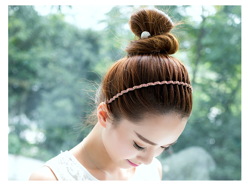 Hàn quốc phiên bản của kim cương hẹp side tóc ban nhạc kẹp tóc thời trang đơn giản mô hình sóng tóc phụ kiện tóc ban nhạc kẹp tóc kẹp tóc lady headband
