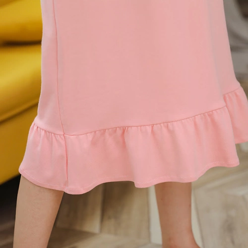 Осенний хлопковый лонгслив, пижама для принцессы, зимняя длинная милая хлопковая юбка, в корейском стиле, большой размер