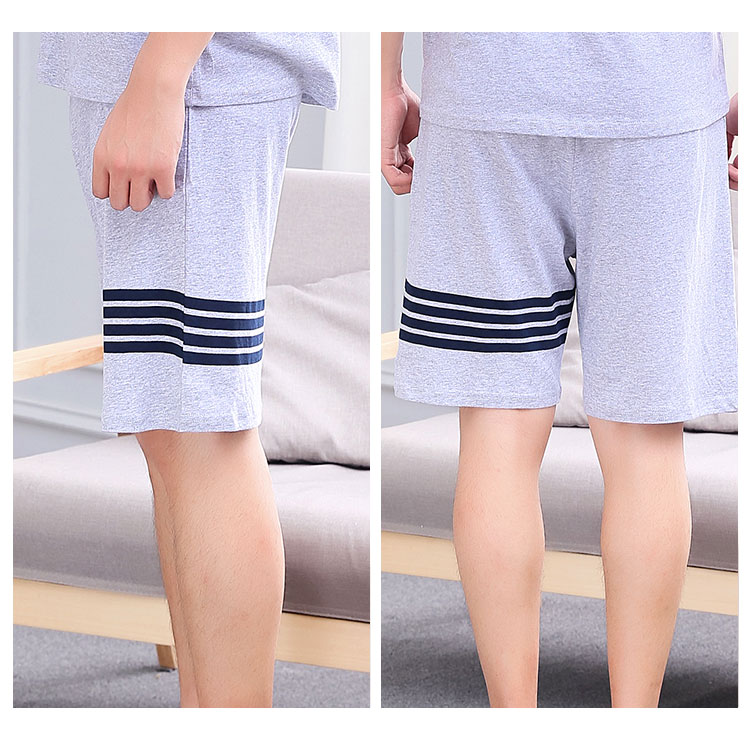 Quần short nam mùa hè Hàn Quốc cotton kích thước lớn đồ ngủ cotton rộng mùa hè Quần tây nam giản dị có thể mặc quần áo nam