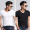 V-neck white+V-neck black