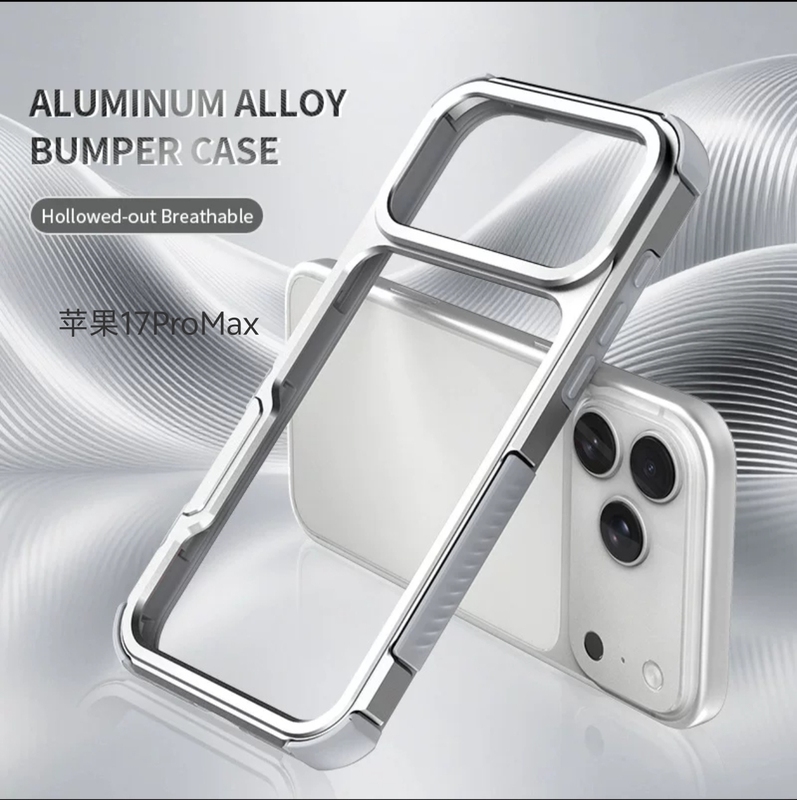 Apple 17Promax Metal Frame Mobile Phone Case Iphone16Pro Personalized Aluminum Alloy Protective Case with Four-Corner Anti-Fall and Breathable Heat Dissipation Shell Apple 17Promax Metal Frame Mobile Phone Case Iphone16Pro Personalized Aluminum Alloy Protective Case with Four-Corner Anti-Fall and Breathable Heat Dissipation Shell
