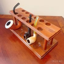 Second-hand American DECATUR INDUSTRIES INC Decatur walnut 12-hole pipe rack FF546