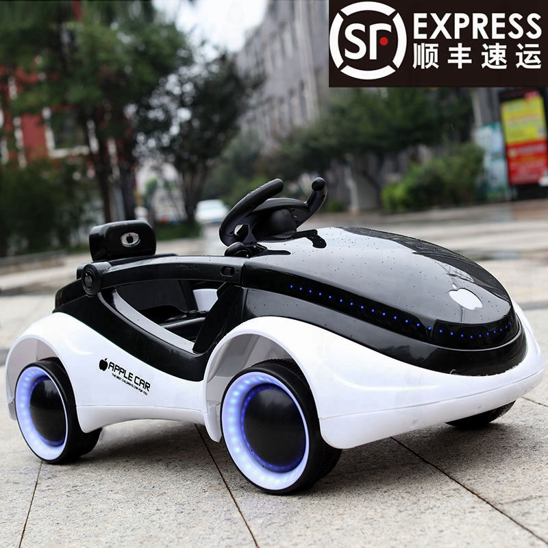 Sci-Fi Children's Electric Car Four Wheels Flash with Remote Control for Boy and Girl Swing Charging Toys Children's Car