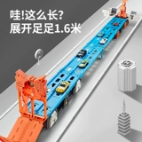 Большой металлический грузовик с рельсами, игрушечная машина, игрушка для мальчиков, трансформер, система хранения