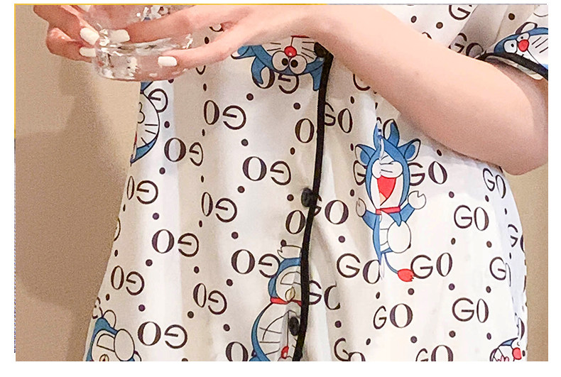 Летняя шелковая пижама, тонкие шорты, шелковый кардиган, комплект, короткий рукав, 2025 года 