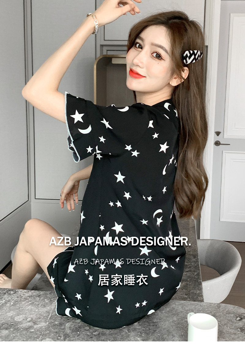 Летняя шелковая пижама, тонкие шорты, шелковый кардиган, комплект, короткий рукав, 2025 года 