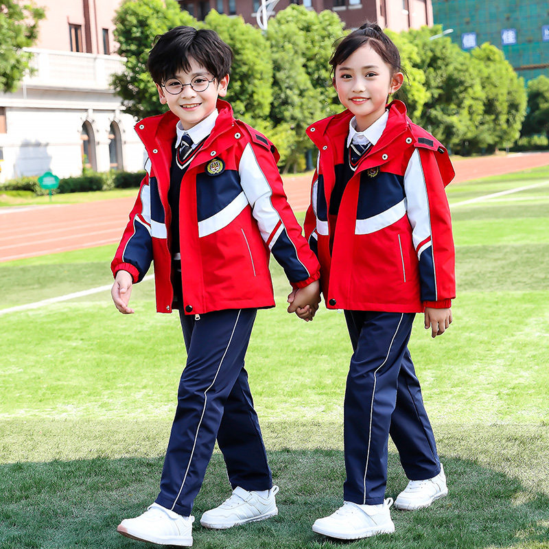 Kindergarten Garden Clothing Submachine Clothing Autumn Winter Clothing Three Sets Elementary School Children's School Uniform Winter Children's Class Suit Customised Section