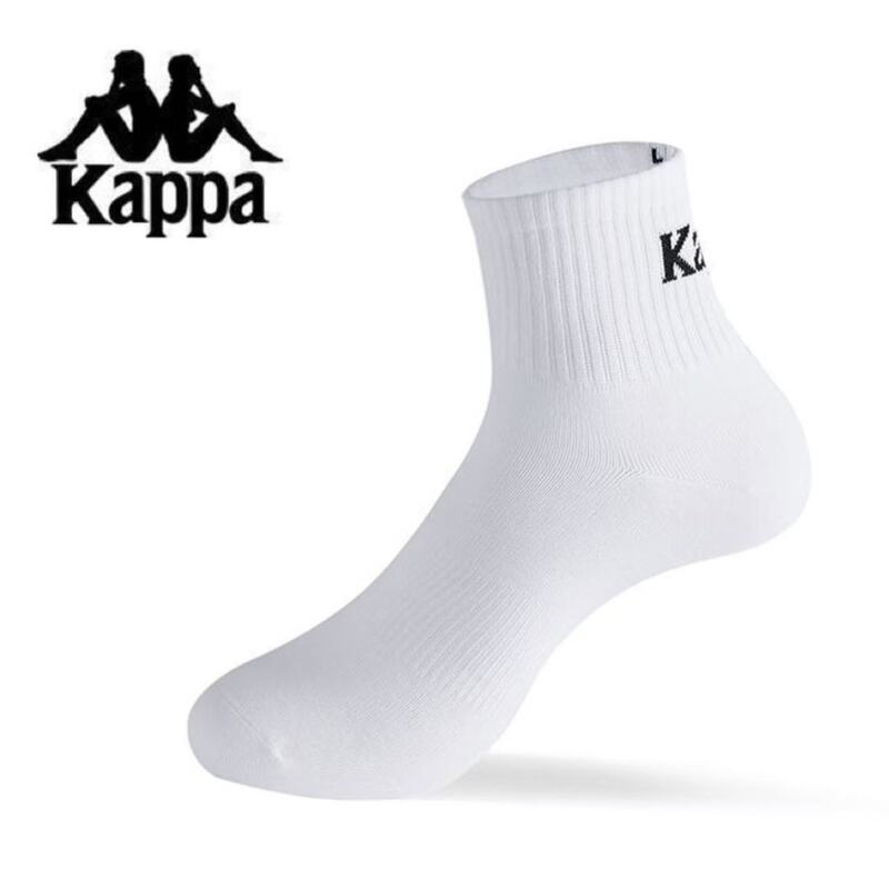 Kappa Back-To-Back Mid-Calf Socks for Men and Women, Sweat-Absorbent and Breathable Socks, Sports and Leisure Socks K0Fy8We03