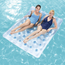 Outdoor single double inflatable floating bed for adult children floating mattress floating exhaust gas cushion swimming ring shooting props