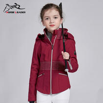 Childrens Equestrian coat plus heat equestrian clothing thickened autumn and winter horse riding equipment set knights