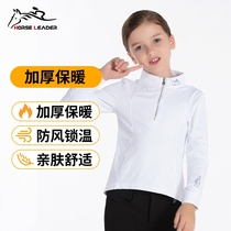 Children Equestrian T-shirt thickens warm equestrian shirt long sleeves riding with knights