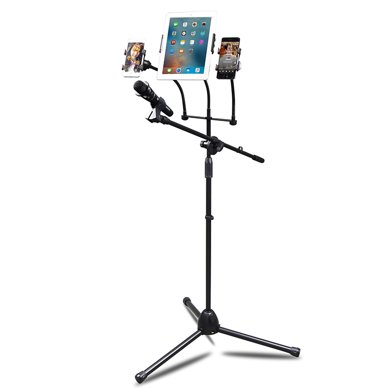 weighted microphone stand, three foot floor type anchor stage, anti stepping microphone stand, flat phone stand, wheat stand