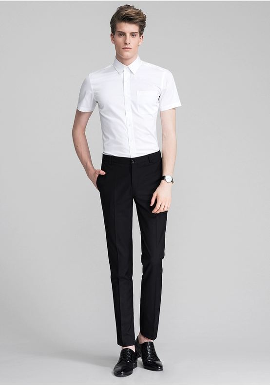 Áo sơ mi nam kinh doanh miễn phí nóng chuyên nghiệp công việc làm việc mùa hè inch Hàn Quốc phiên bản của tự mặc quần áo áo sơ mi trắng nam ngắn tay áo