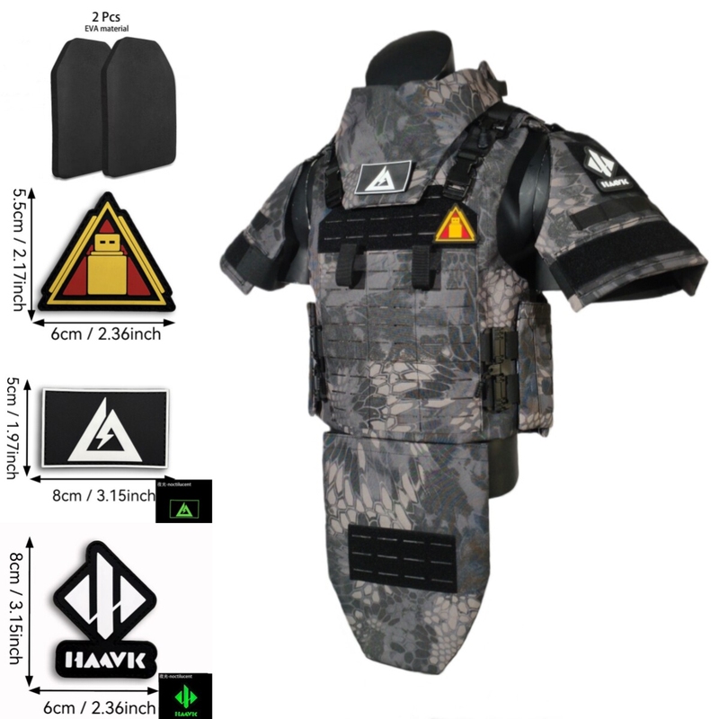 Delta Force Six-Piece Cosplay Costume Set, Warden's Armor, Peripheral Equipment, Bulletproof Vest, Six Sets of Wearable Heavy Armor