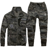 Осенний хлопковый эластичный камуфляжный износостойкий комбинезон, защита от ожогов