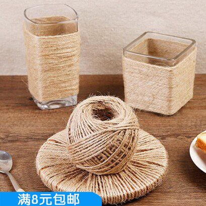 Handmade Material Hemp Thread Home Colored Bundling Rope Photo Wall Retro Wind DIY Decorative Rope Woven Fine Hemp Rope