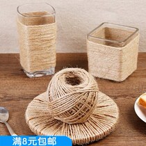 Handmade material twine household color binding rope photo wall retro style DIY decorative rope woven fine hemp rope