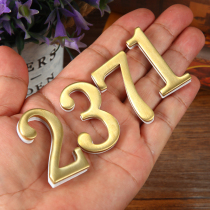 (Factory straight) brass house number number letter house number plate self-adhesive digital identification house number plate