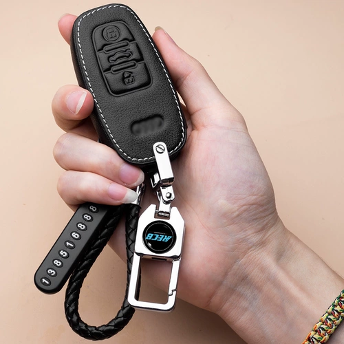 Audi, пульт, ключница, защитный чехол, 2018, из натуральной кожи