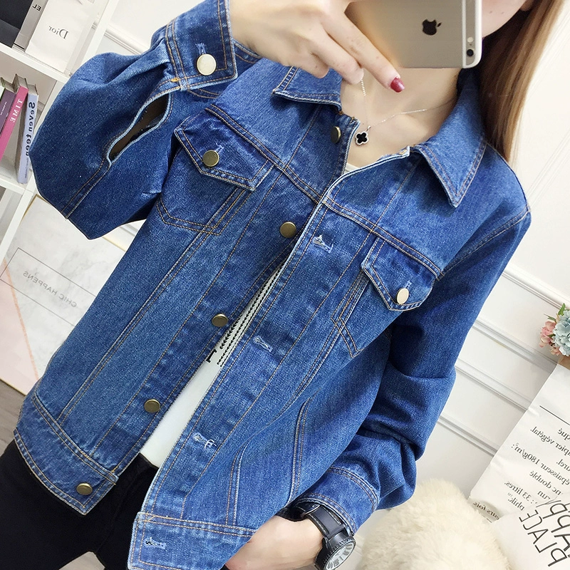 Áo khoác denim của phụ nữ mùa xuân và mùa thu năm 2021 - Áo khoác ngắn