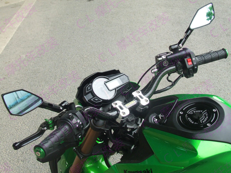 Huanglong 600/300 Lan Baolong BWS Benelli Spring Breeze Sửa đổi Gương chiếu hậu CNC / Gương - Xe máy lại gương gương xe máy giá rẻ hà nội