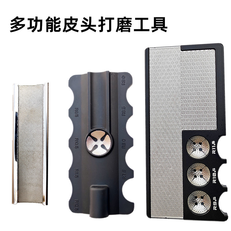 Billiard club leather head repair tool set Rod Oil sand paper boom Rubber file decontamination polishing cotton needle press