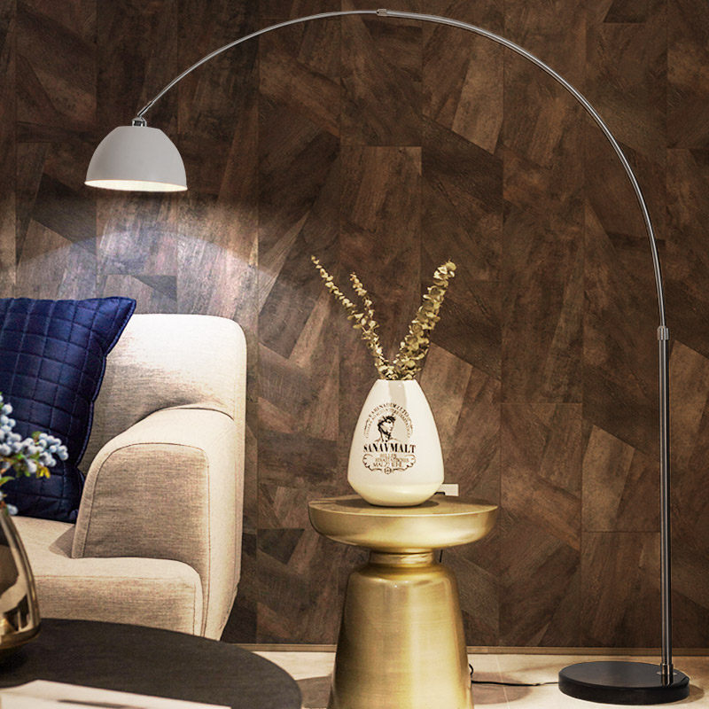 Floor lamp Fishing lamp Living room bedroom Mahjong lamp Study bed lamp Dining room LED Nordic net Red vertical buried lamp