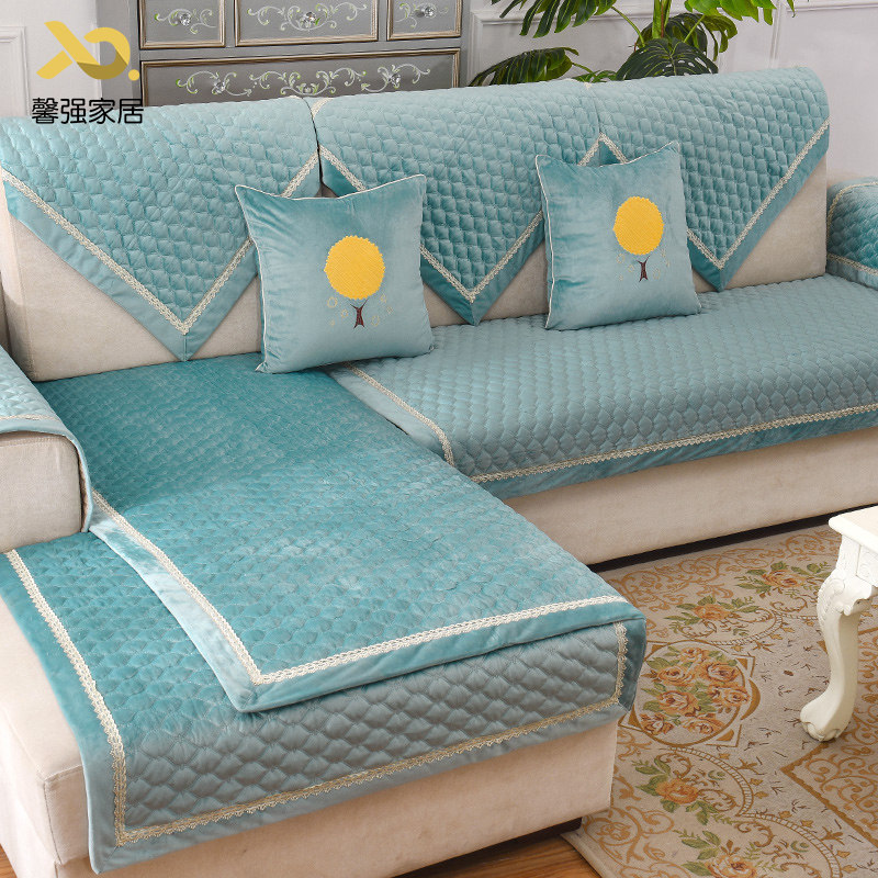 Four Seasons Universal Simple Sofa Cushion Modern Light Luxury Wind Thickened Cushion Imperial Concubine Cover 123 Group Cushion