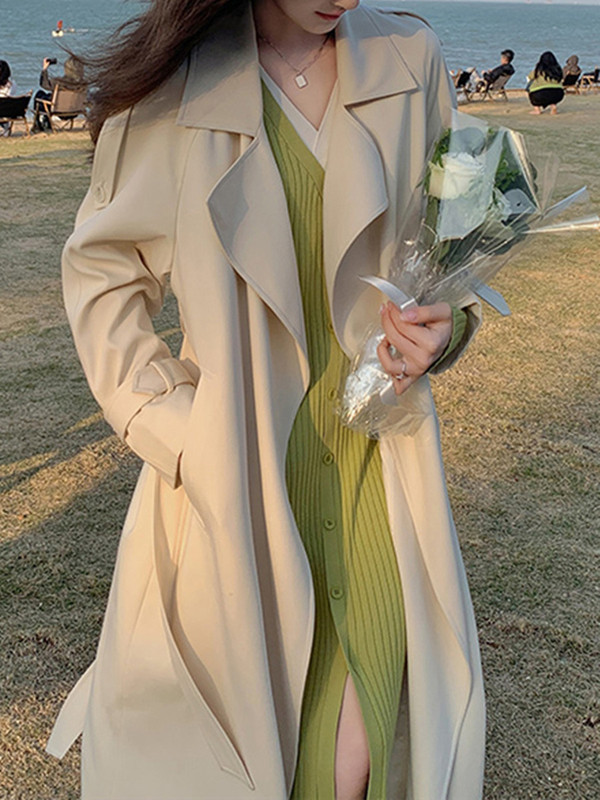 2026 New Spring and Autumn British Style Student Thin Trench Coat, This Year's Popular Mid-Length Coat with a High-End Feel for Women
