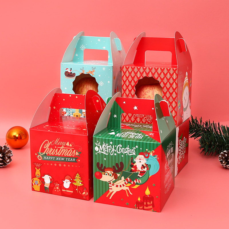 圣诞节礼物平安夜苹果礼盒苹果平安果包装盒子纸盒儿童小礼品装饰