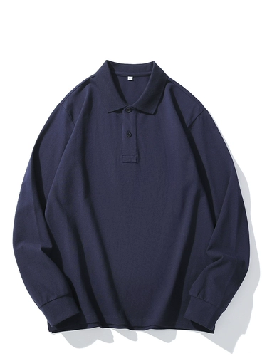 Лонгслив, хлопковая демисезонная футболка polo для отдыха, оверсайз