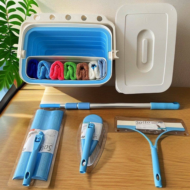 Kangduoduo Satto Household Cleaning Mop Cleaning Tool with Functional Storage for Home Cleaning Tools
