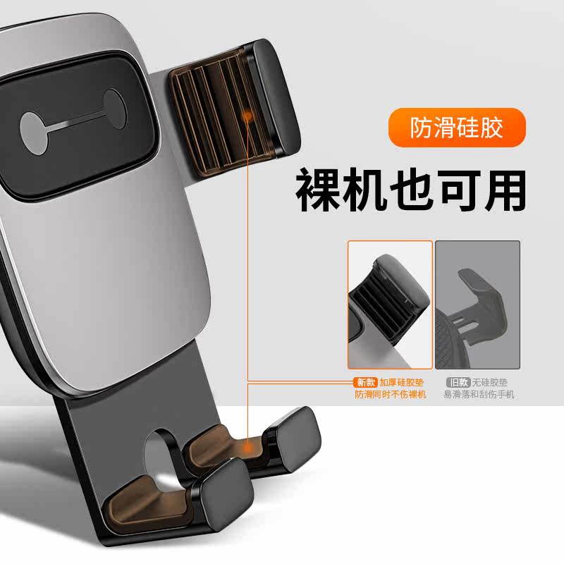 Baseus small square gravity car mobile phone navigation bracket car air outlet multi-functional creative cartoon mobile phone holder